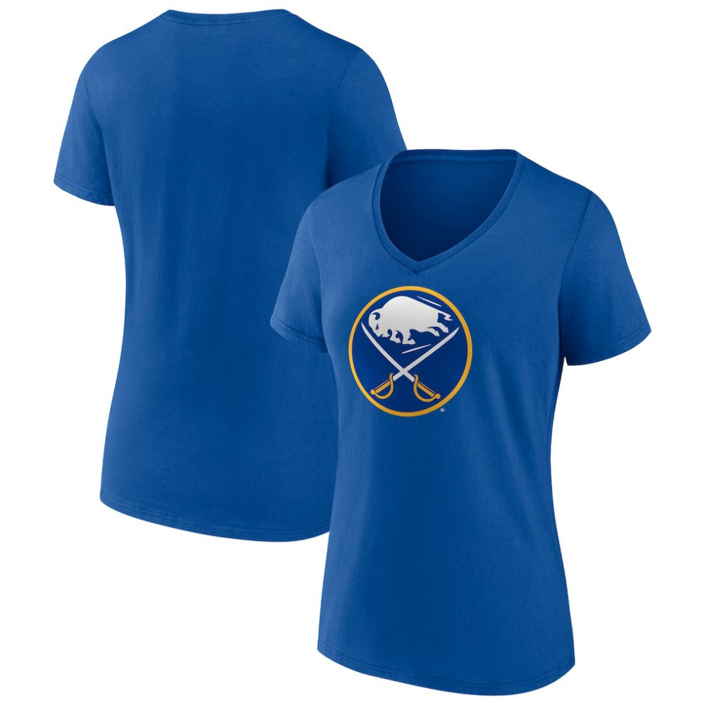 Buffalo Sabres Women's Team Logo V-Neck T-Shirt - Royal - NHL 5088095