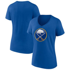 Buffalo Sabres Women's Team Logo V-Neck T-Shirt - Royal - NHL 5088095