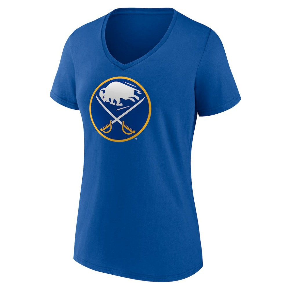 Buffalo Sabres Women's Team Logo V-Neck T-Shirt - Royal - NHL 5088095