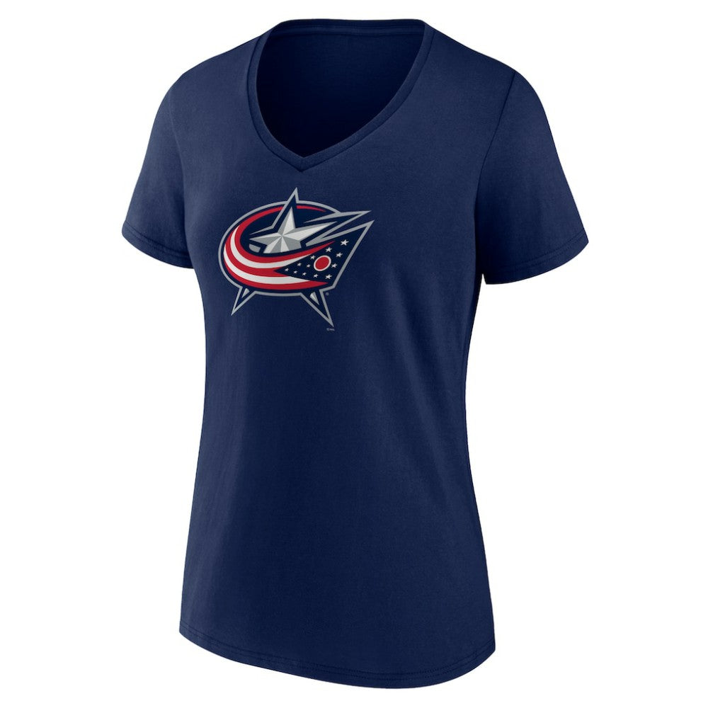 Columbus Blue Jackets Women's Team Logo V-Neck T-Shirt - Navy - NHL 5088100
