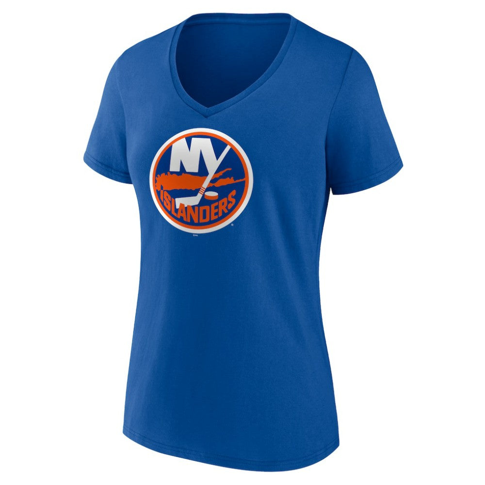 New York Islanders Women's Team Logo V-Neck T-Shirt - Royal - NHL 5088107