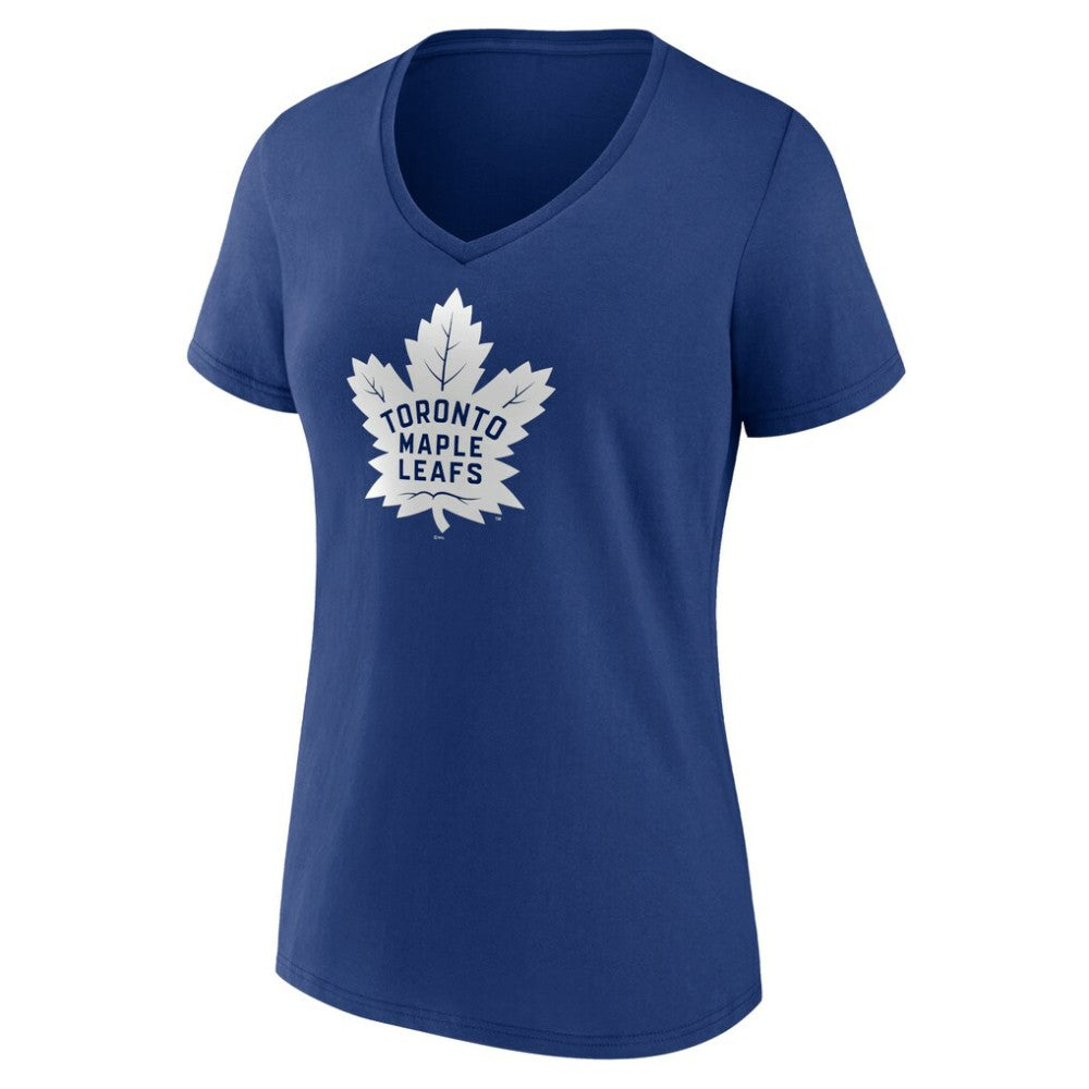 Toronto Maple Leafs Women's Team Logo V-Neck T-Shirt - Blue - NHL 5088113