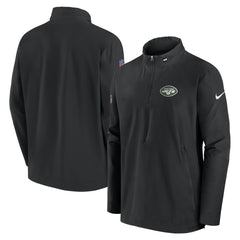 Nike New York Jets Sideline Coach Half-Zip Jacket Black