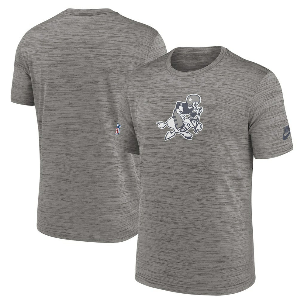 Nike Dallas Cowboys 2023 Sideline Alternate Logo Performance T-Shirt Heather Charcoal