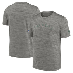 Nike Green Bay Packers 2023 Sideline Alternate Logo Performance T-Shirt Heather Charcoal