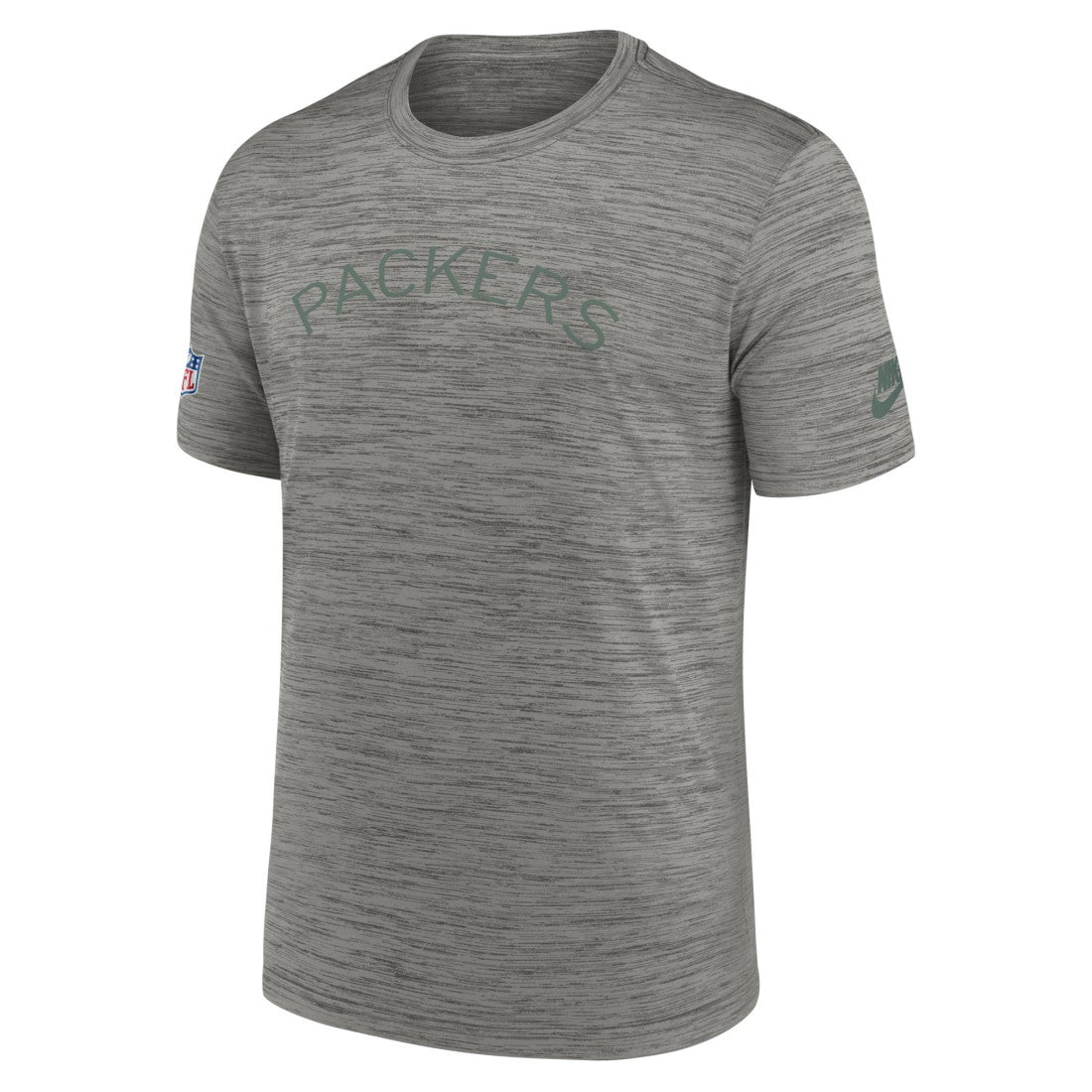 Nike Green Bay Packers 2023 Sideline Alternate Logo Performance T-Shirt Heather Charcoal