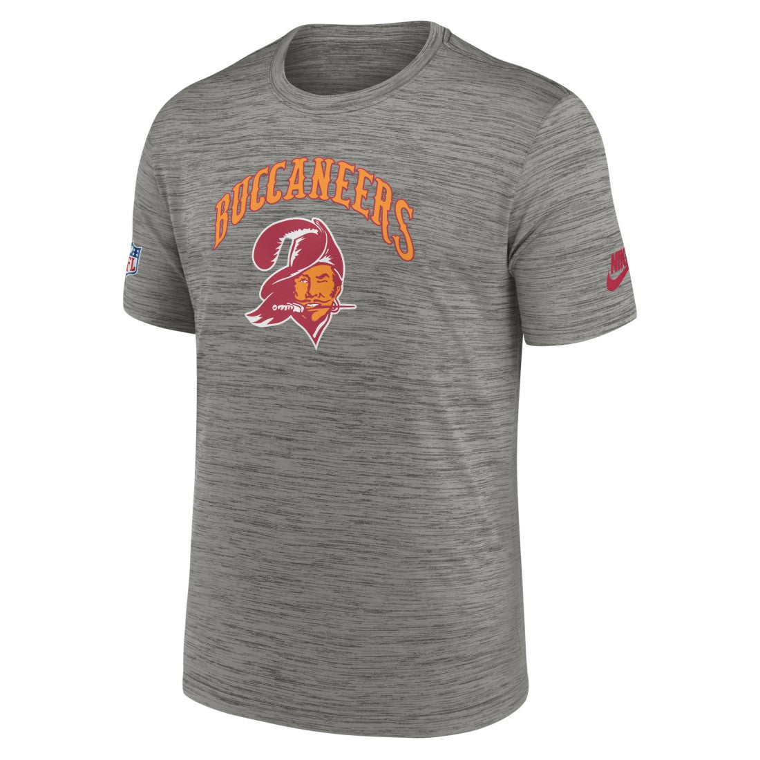 Nike Tampa Bay Buccaneers Throwback Sideline Performance T-Shirt Heather Charcoal