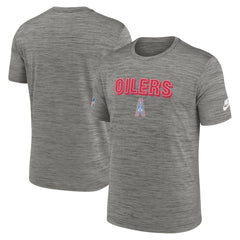 Nike Tennessee Titans Oilers Throwback Sideline Alternate Performance T-Shirt Heather Charcoal