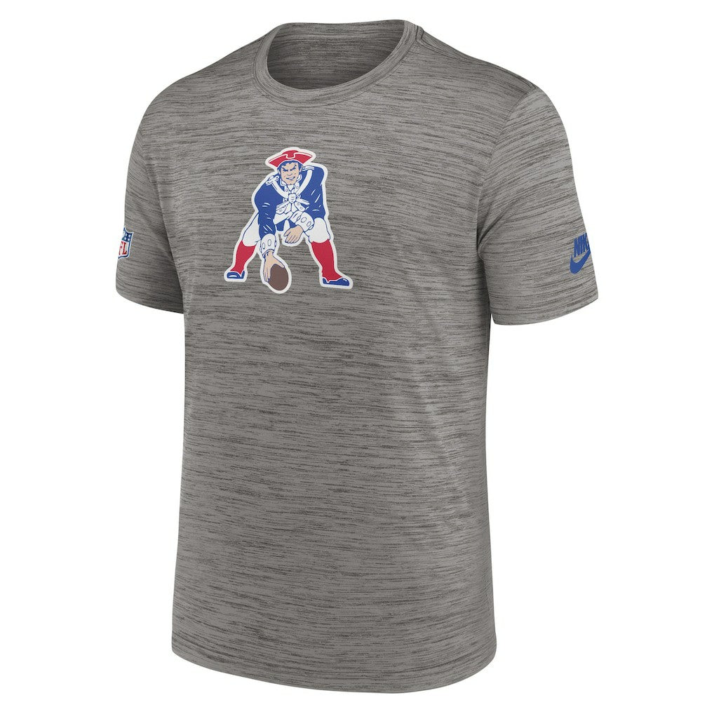 Nike New England Patriots 2023 Sideline Alternate Logo Performance T-Shirt Heather Charcoal