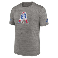 Nike New England Patriots 2023 Sideline Alternate Logo Performance T-Shirt Heather Charcoal