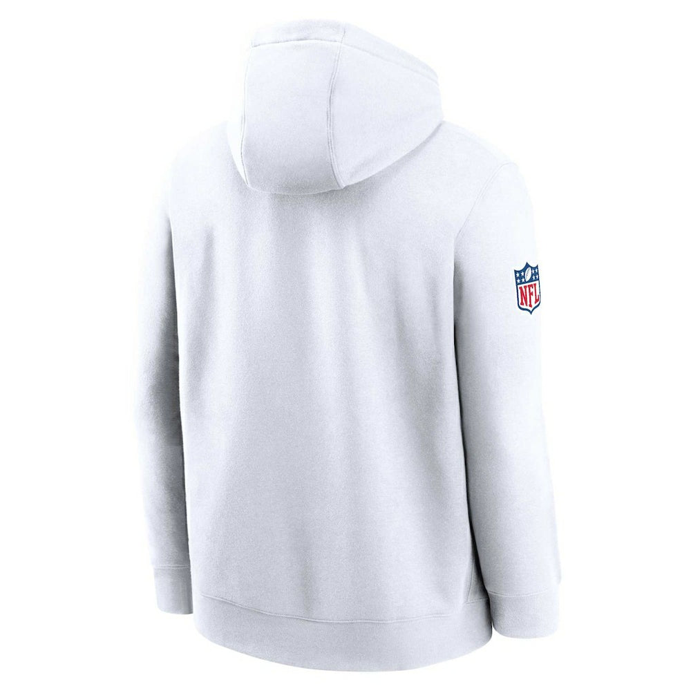 Nike Cleveland Browns 2023 Sideline Club Alternate Tri-Blend Pullover Hoodie White