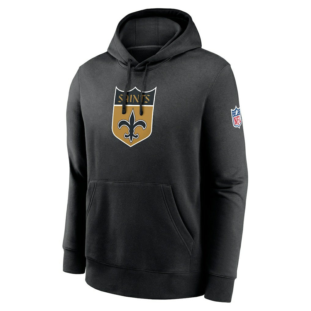 Nike New Orleans Saints 2023 Sideline Club Alternate Tri-Blend Pullover Hoodie Black