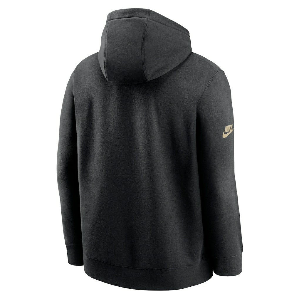 Nike New Orleans Saints 2023 Sideline Club Alternate Tri-Blend Pullover Hoodie Black