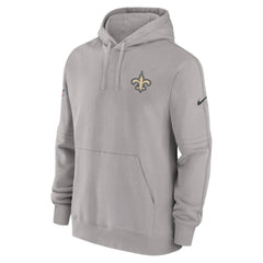 Nike New Orleans Saints Sideline Club Fleece Pullover Hoodie Gray