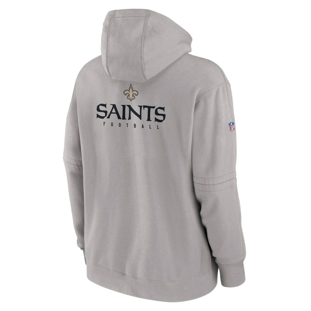 Nike New Orleans Saints Sideline Club Fleece Pullover Hoodie Gray