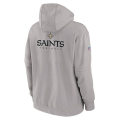 Nike New Orleans Saints Sideline Club Fleece Pullover Hoodie Gray
