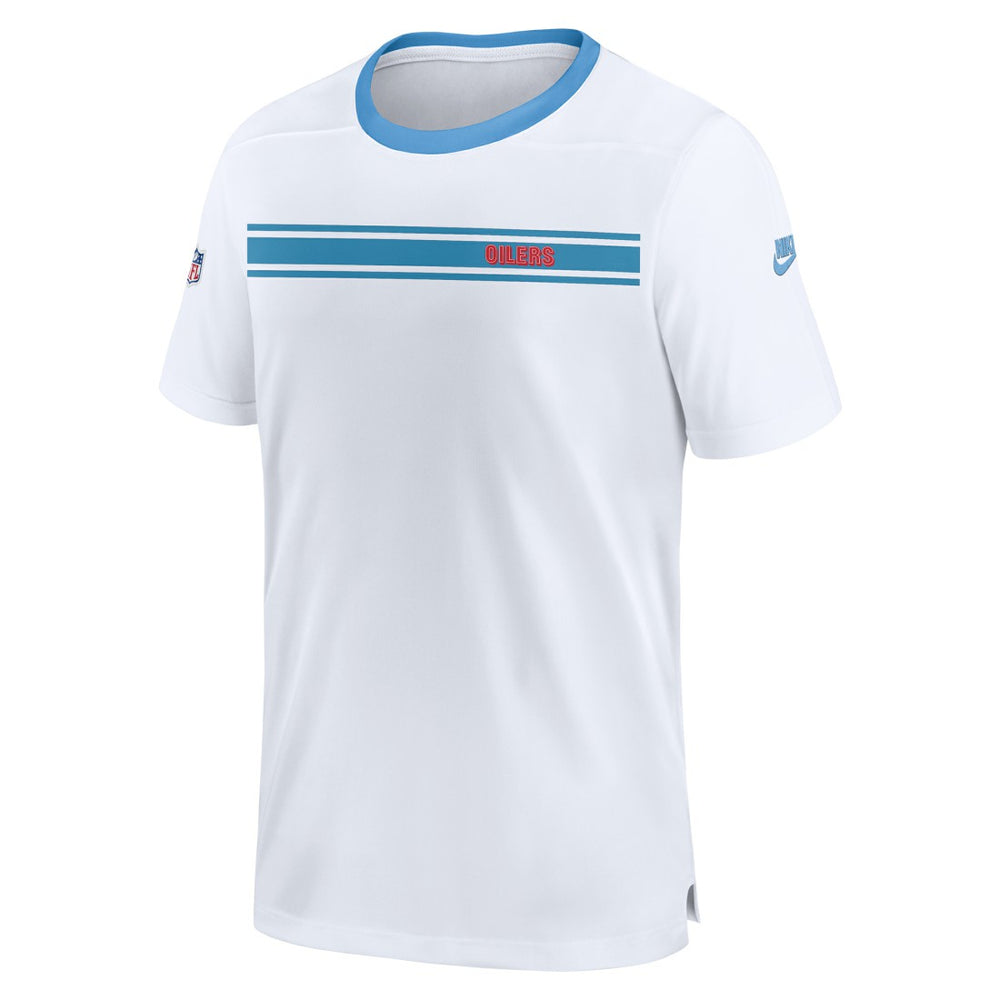 Nike Tennessee Titans Oilers Throwback Sideline Coach Alternate Performance T-Shirt White