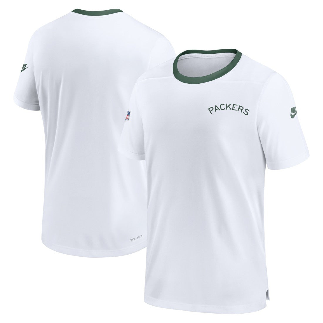 Nike Green Bay Packers Men's Sideline Coaches Alternate Performance T-Shirt White