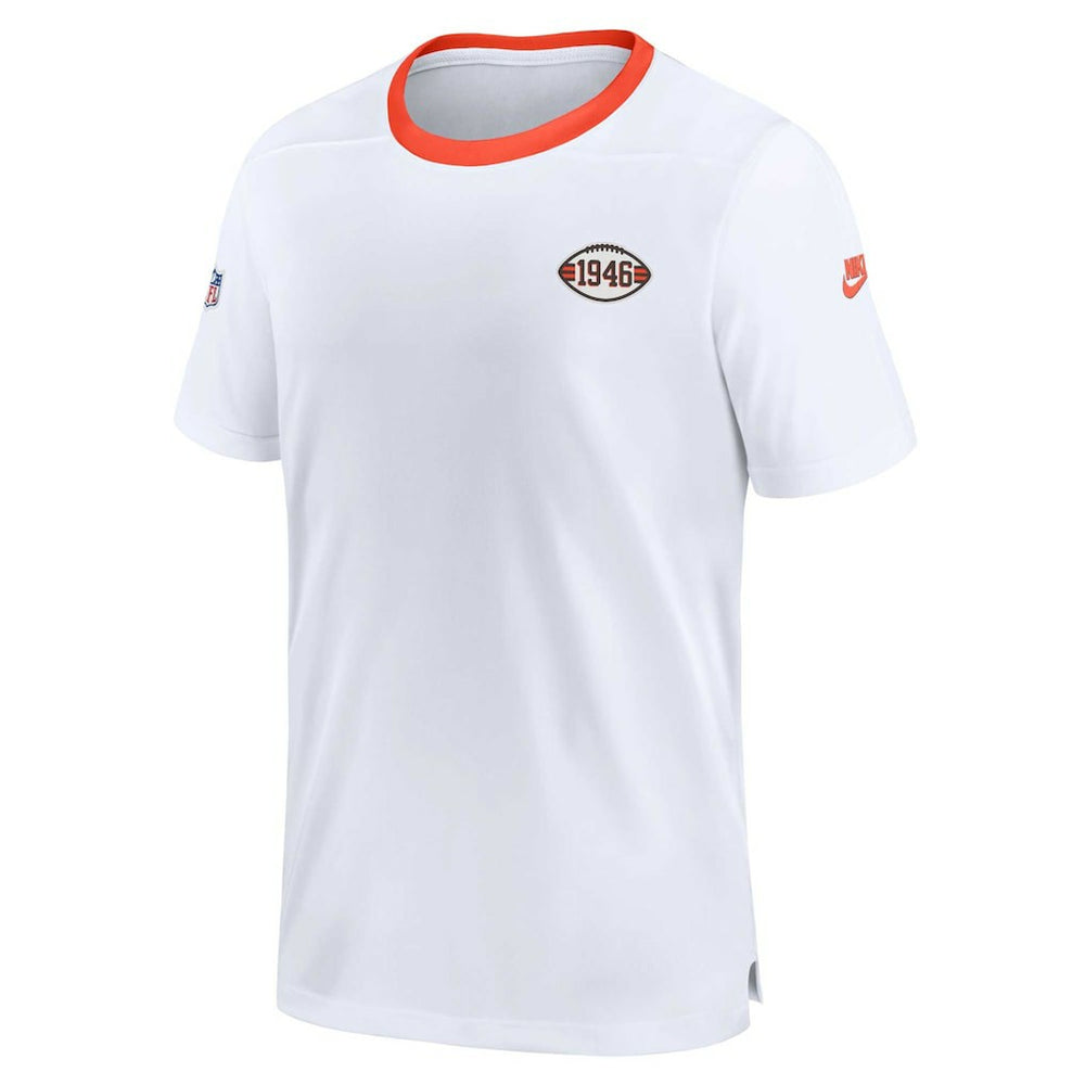 Nike Cleveland Browns Men's Sideline Coaches Alternate Performance T-Shirt White