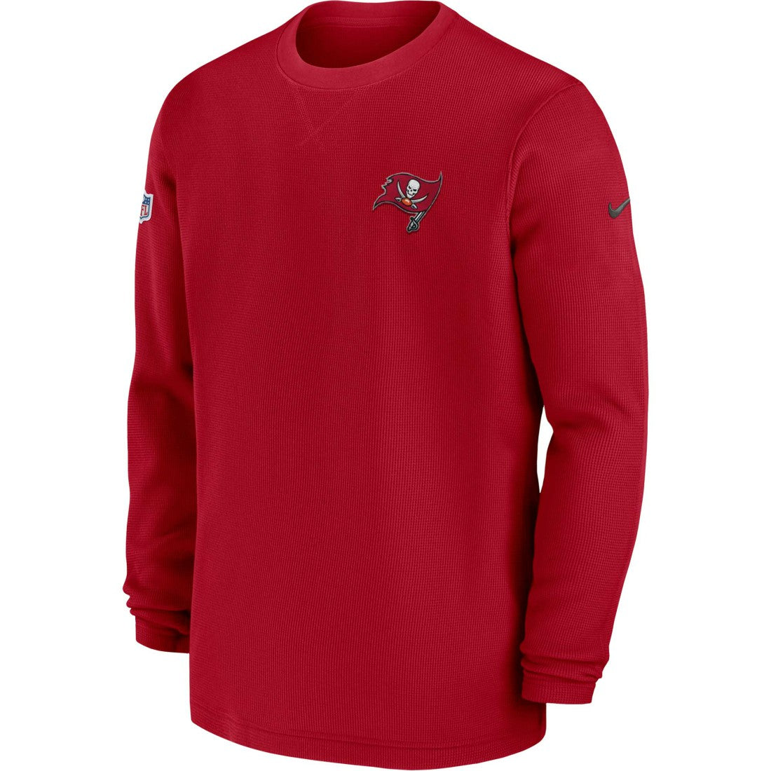 Nike Tampa Bay Buccaneers 2023 Sideline Throwback Heavy Brushed Waffle Long Sleeve Top Red