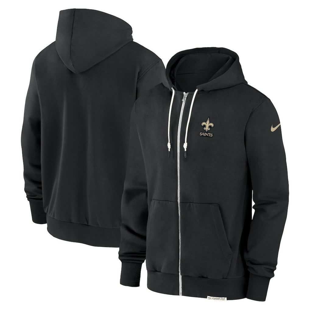 Nike New Orleans Saints Sideline Performance Full-Zip Hoodie Jacket Black