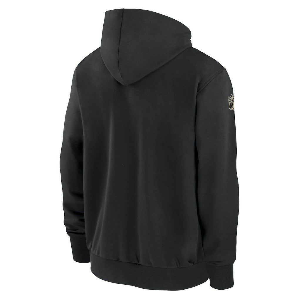 Nike New Orleans Saints Sideline Performance Full-Zip Hoodie Jacket Black