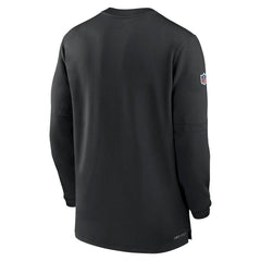 Nike Pittsburgh Steelers 2023 Sideline Performance Long Sleeve Tri-Blend Quarter-Zip Top Black