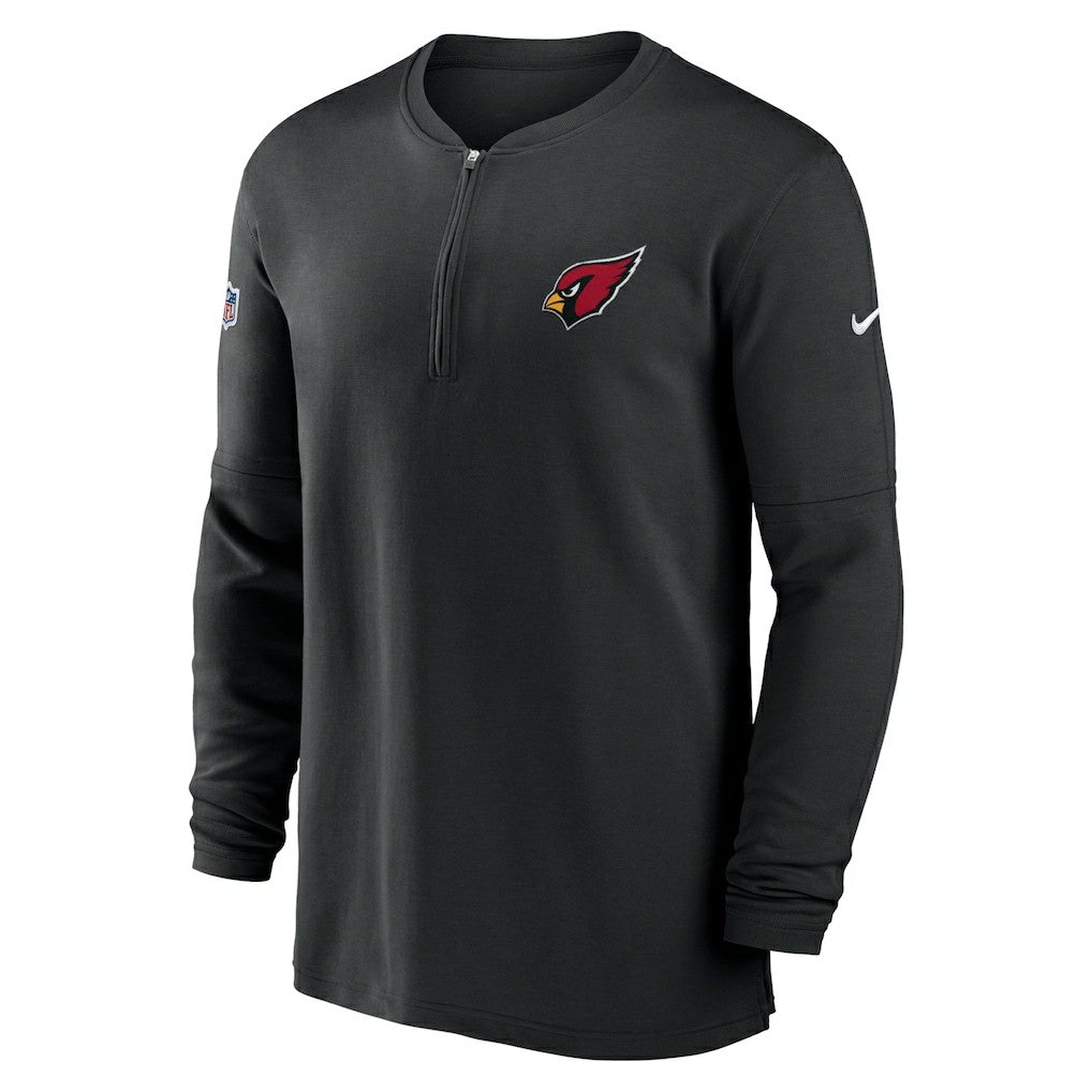 Nike Arizona Cardinals 2023 Sideline Performance Long Sleeve Tri-Blend Quarter-Zip Top Black