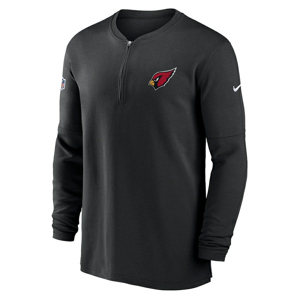 Nike Arizona Cardinals 2023 Sideline Performance Long Sleeve Tri-Blend Quarter-Zip Top Black