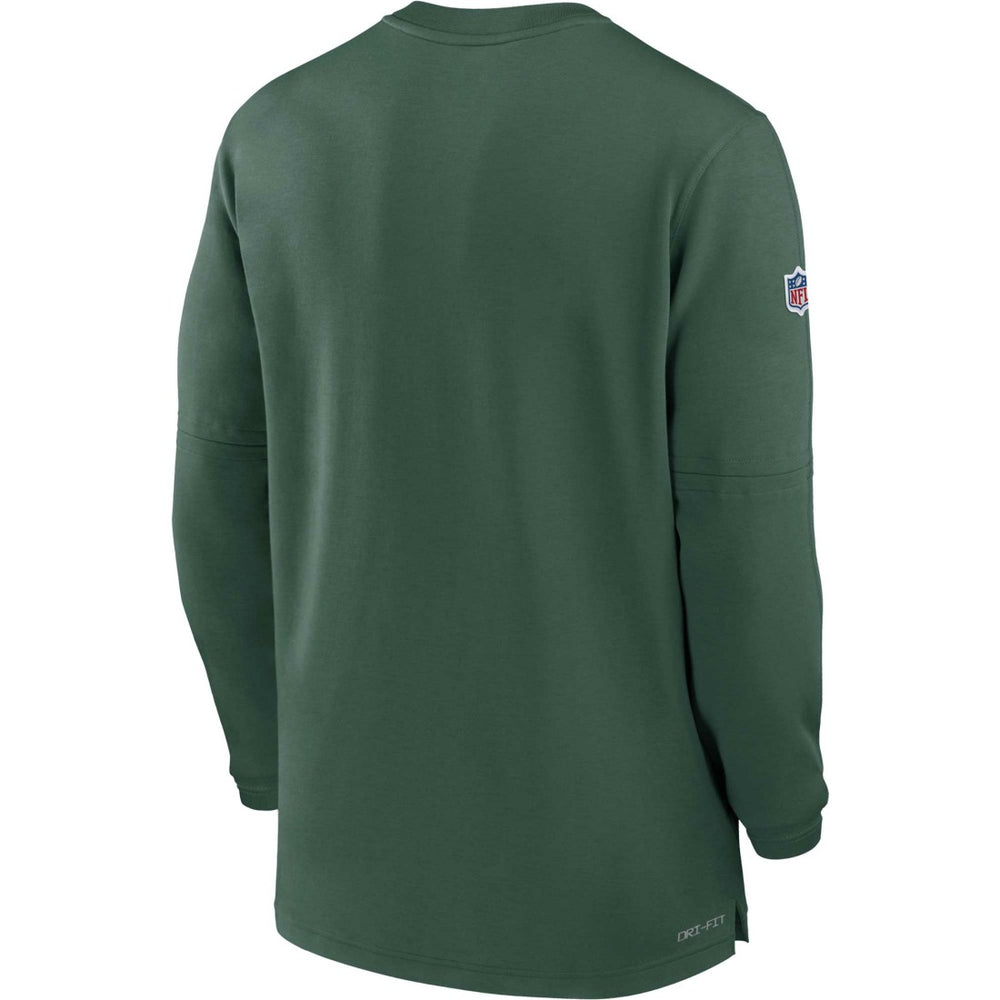Nike Green Bay Packers 2023 Sideline Performance Long Sleeve Tri-Blend Quarter-Zip Top Green
