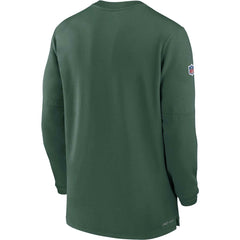 Nike Green Bay Packers 2023 Sideline Performance Long Sleeve Tri-Blend Quarter-Zip Top Green