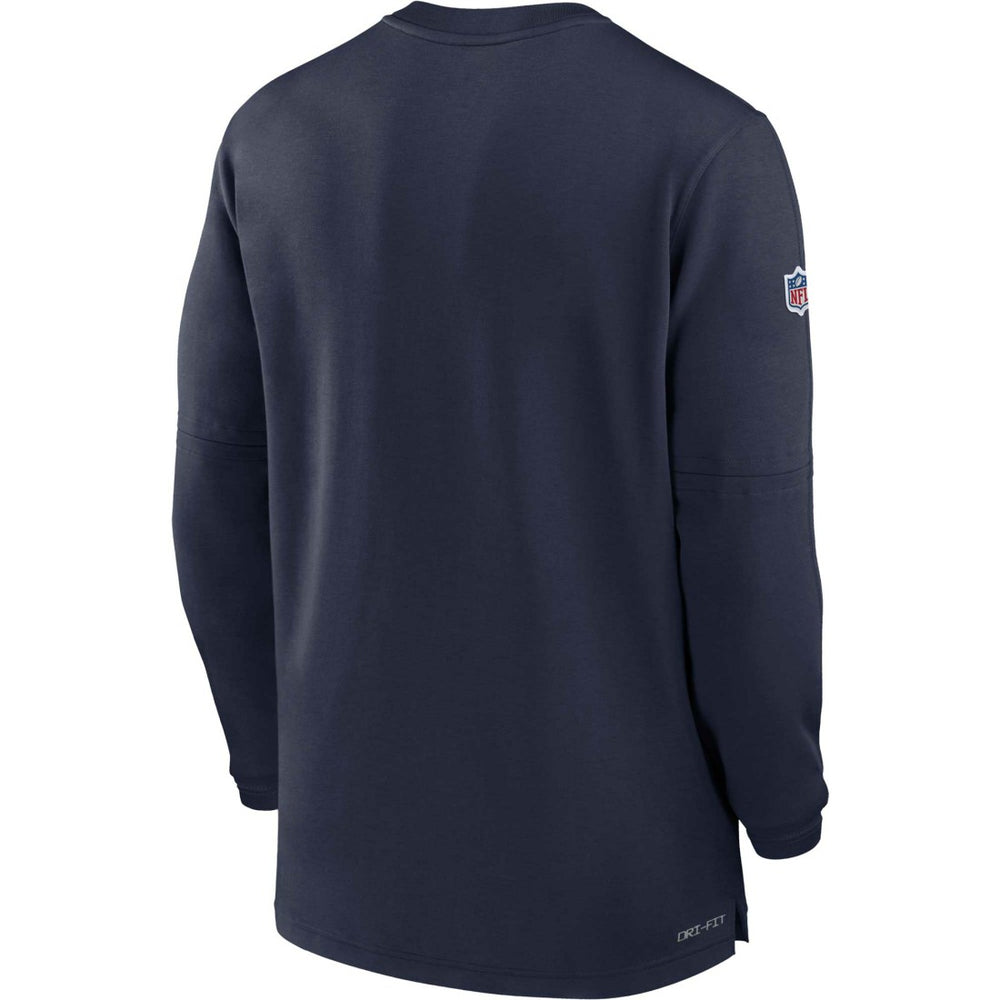 Nike Tennessee Titans 2023 Sideline Performance Long Sleeve Tri-Blend Quarter-Zip Top Navy