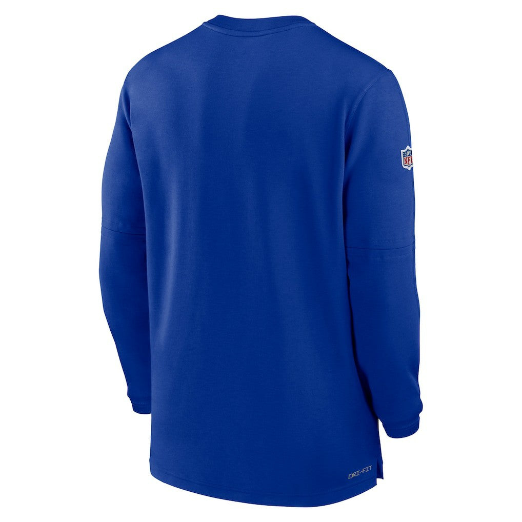 Nike Buffalo Bills 2023 Sideline Performance Long Sleeve Tri-Blend Quarter-Zip Top Royal