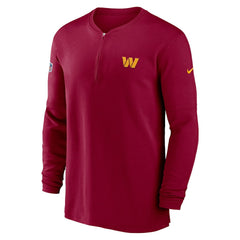 Nike Washington Commanders 2023 Sideline Performance Long Sleeve Tri-Blend Quarter-Zip Top Burgundy