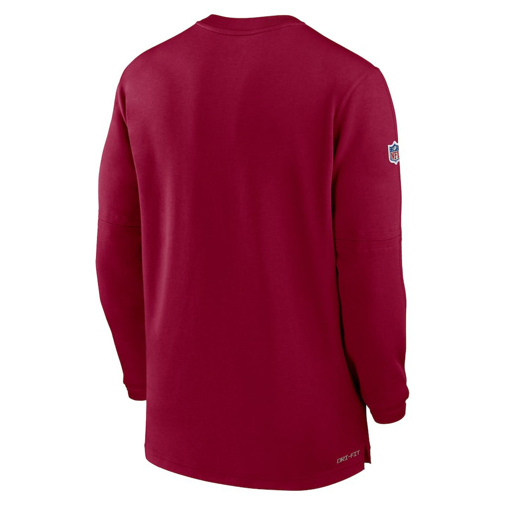 Nike Washington Commanders 2023 Sideline Performance Long Sleeve Tri-Blend Quarter-Zip Top Burgundy
