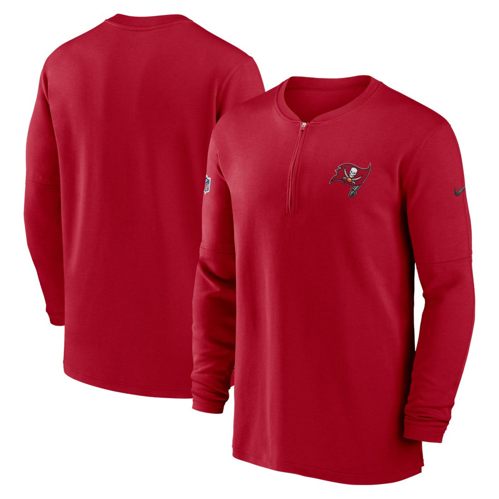 Nike Tampa Bay Buccaneers 2023 Sideline Performance Long Sleeve Tri-Blend Quarter-Zip Top Red