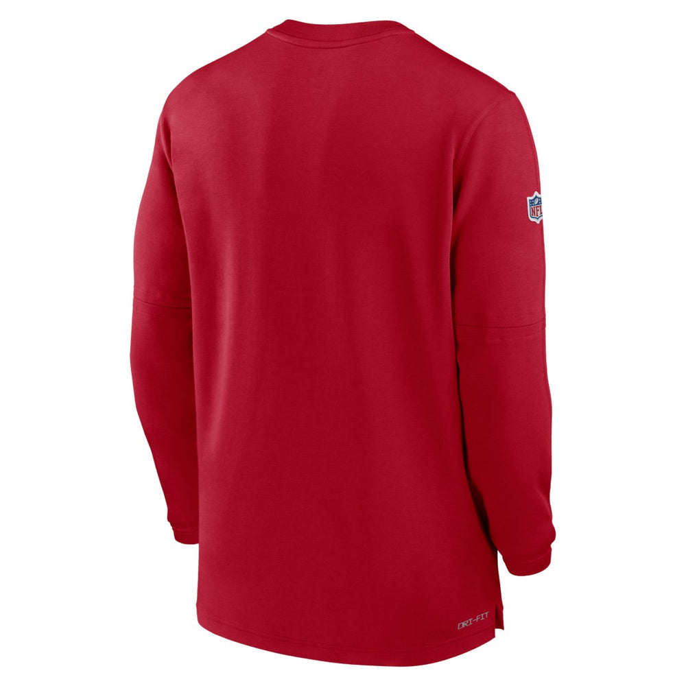 Nike Tampa Bay Buccaneers 2023 Sideline Performance Long Sleeve Tri-Blend Quarter-Zip Top Red