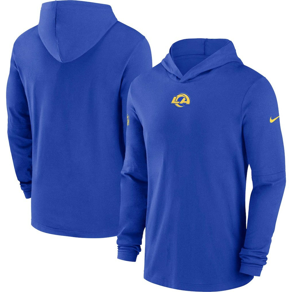 Nike Los Angeles Rams Sideline Performance Long Sleeve Hoodie T-Shirt Royal