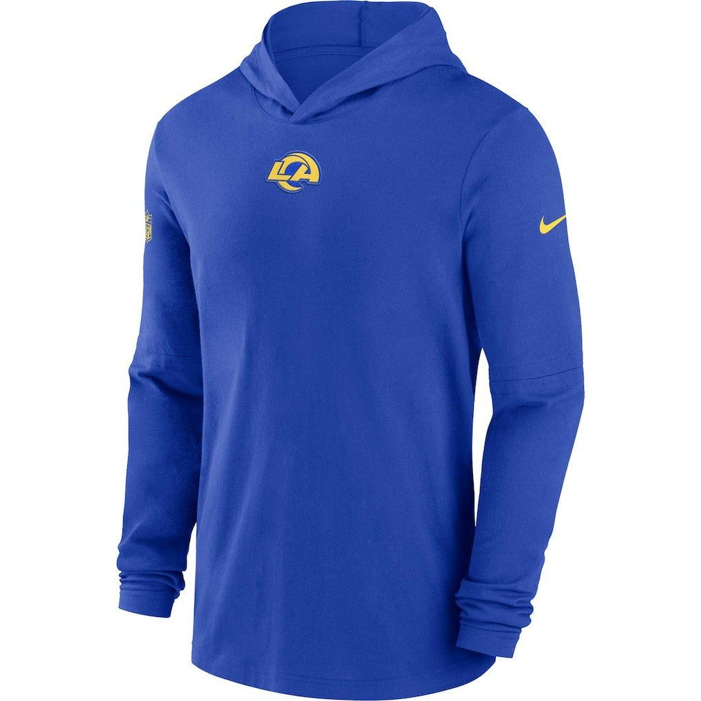 Nike Los Angeles Rams Sideline Performance Long Sleeve Hoodie T-Shirt Royal