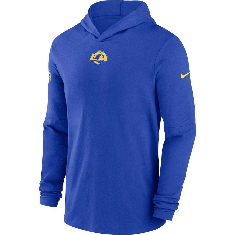 Nike Los Angeles Rams Sideline Performance Long Sleeve Hoodie T-Shirt Royal