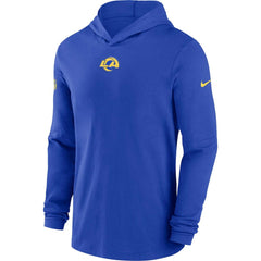Nike Los Angeles Rams Sideline Performance Long Sleeve Hoodie T-Shirt Royal