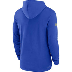 Nike Los Angeles Rams Sideline Performance Long Sleeve Hoodie T-Shirt Royal