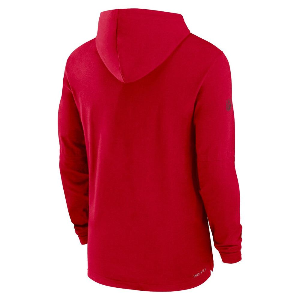 Nike Tampa Bay Buccaneers Sideline Performance Long Sleeve Hoodie T-Shirt Red