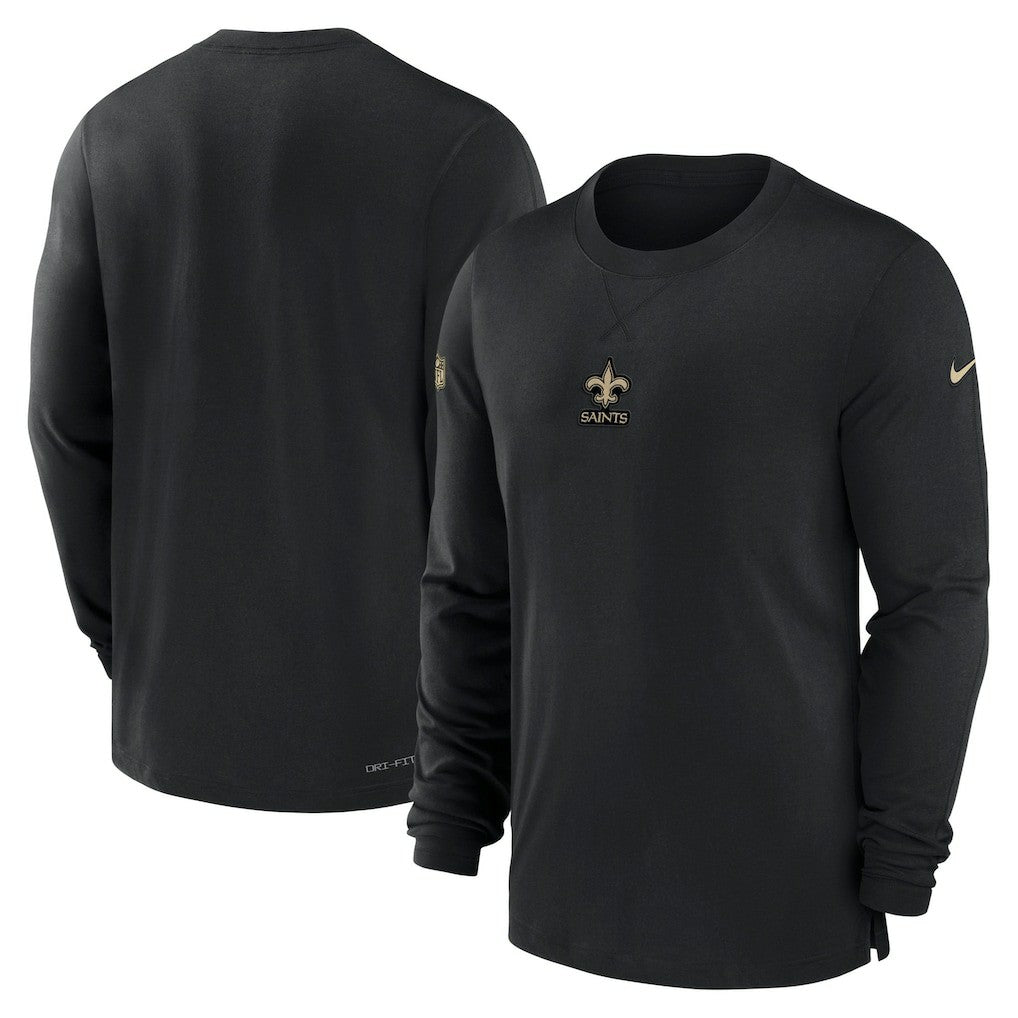 Nike New Orleans Saints 2023 Sideline Performance Long Sleeve T-Shirt Black
