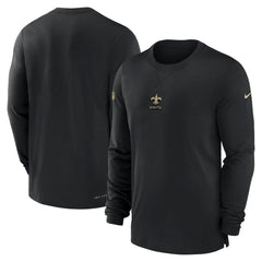 Nike New Orleans Saints 2023 Sideline Performance Long Sleeve T-Shirt Black