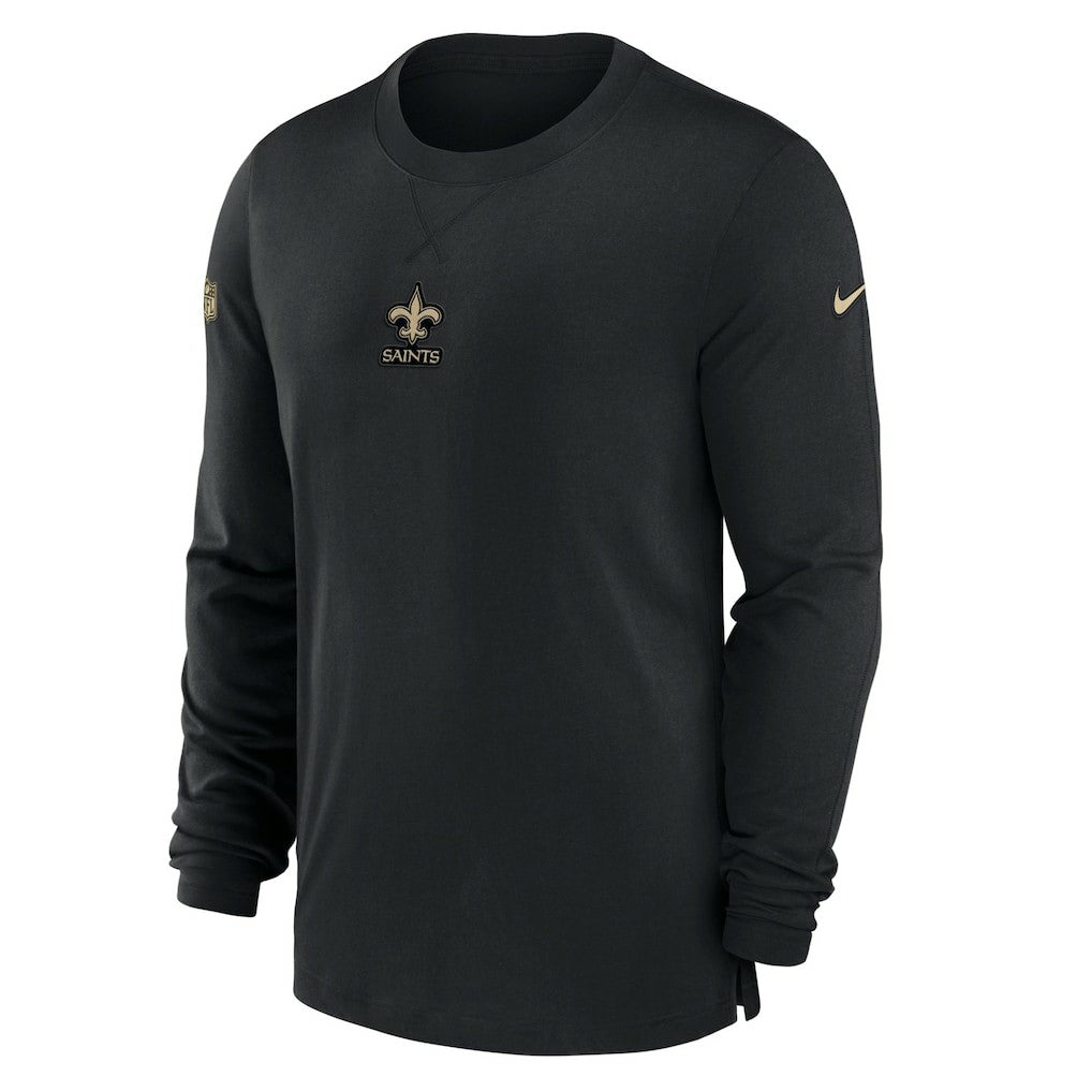 Nike New Orleans Saints 2023 Sideline Performance Long Sleeve T-Shirt Black