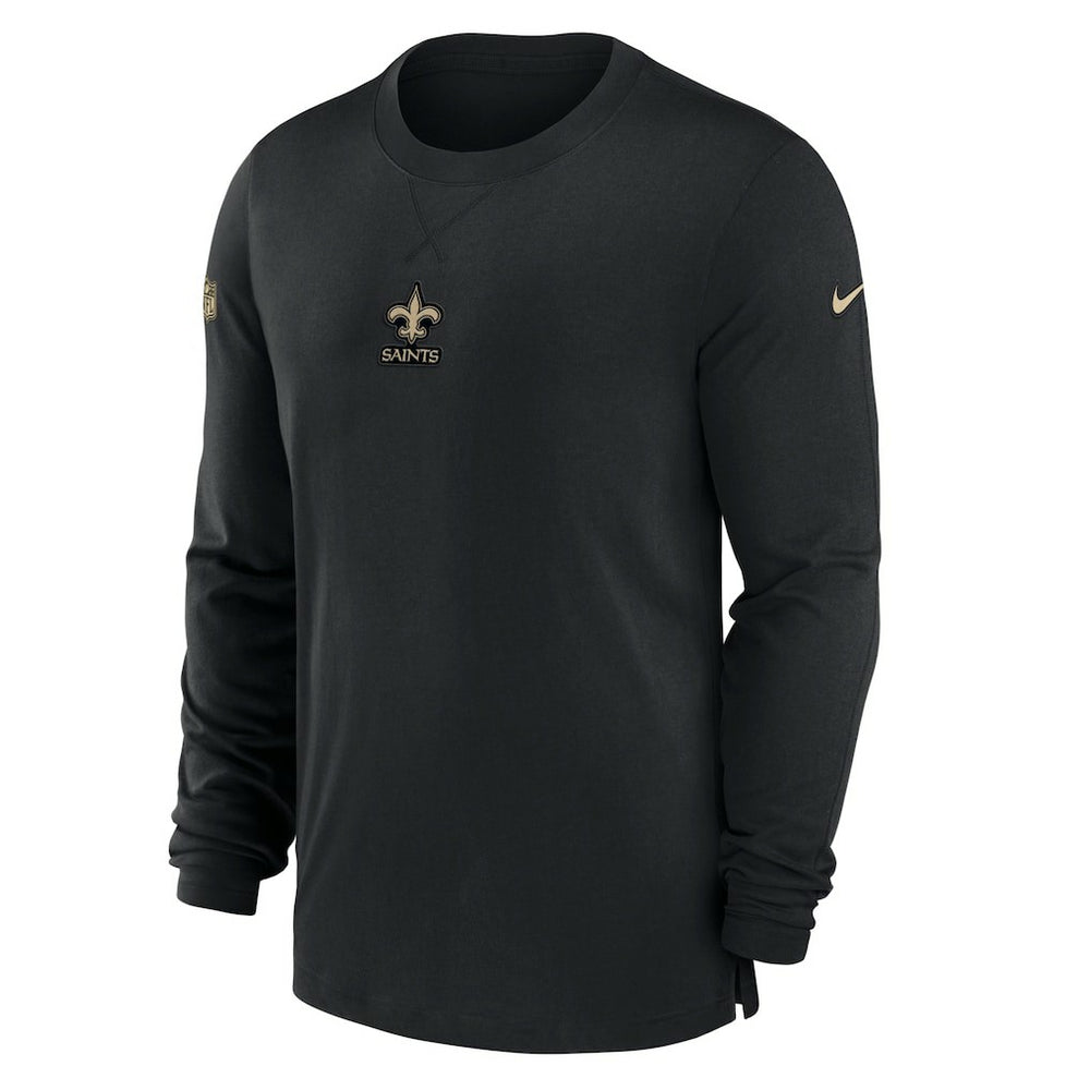Nike New Orleans Saints 2023 Sideline Performance Long Sleeve T-Shirt Black