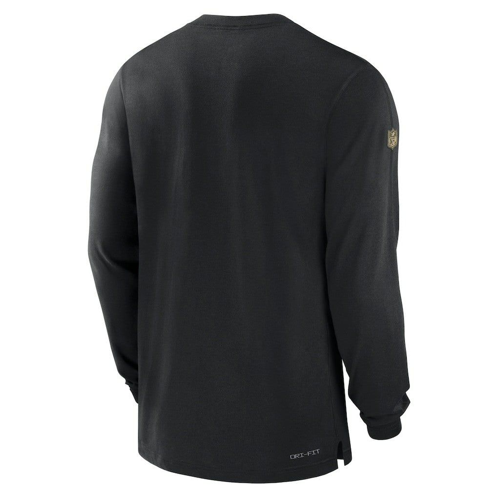 Nike New Orleans Saints 2023 Sideline Performance Long Sleeve T-Shirt Black