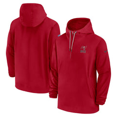 Nike Tampa Bay Buccaneers Sideline Half-Zip Hoodie Red