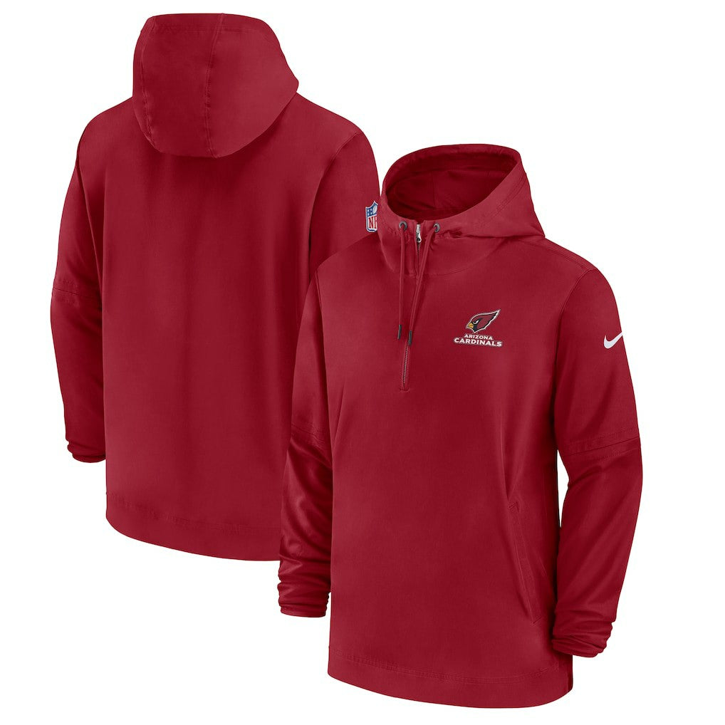 Nike Arizona Cardinals Sideline Half-Zip Hoodie Cardinal